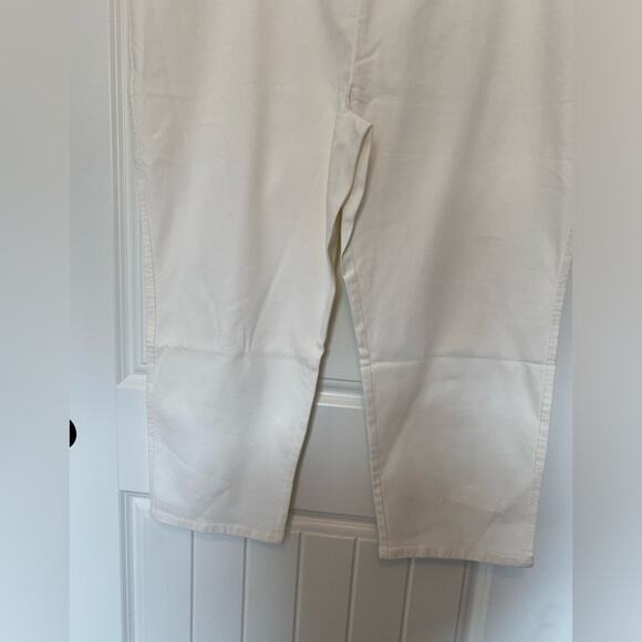LOGO by Lori Goldstein Spring Cottagecore White/Ivory Pull On Capri Pants 24W - Picture 3 of 8